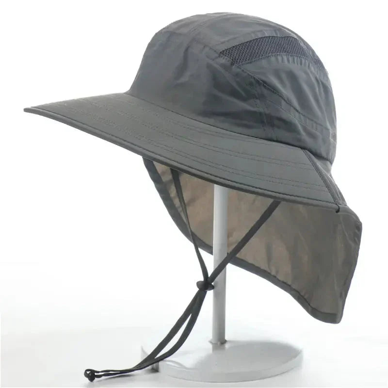 Chapeau de Soleil - Protection du Cou - Large Bord