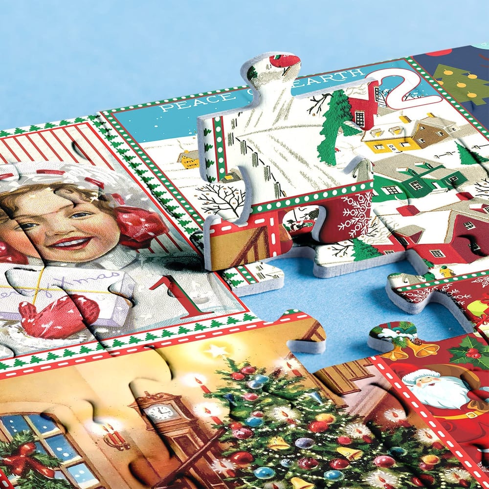 PuzzleJoy Calendrier de l'Avent Puzzle | Unique puzzle de 1000 pièces pour le plaisir quotidien !