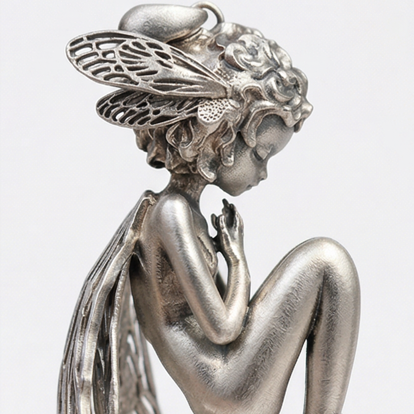 Faeluna – Pendentif Fée Sculptée