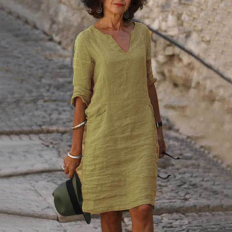 Lola - Robe décontractée à décolleté en V