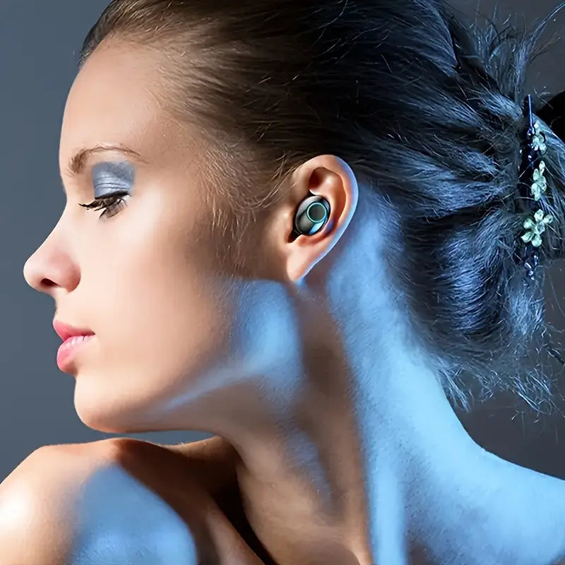 Soniq - UltraBass Écouteurs Sans Fil – Casque Intra-Auriculaire Sportif avec Étui de Charge