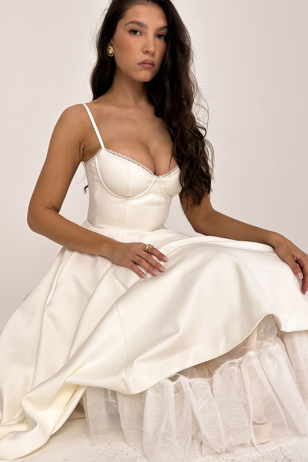 Addison | Robe midi décontractée à double couche pour le quotidien