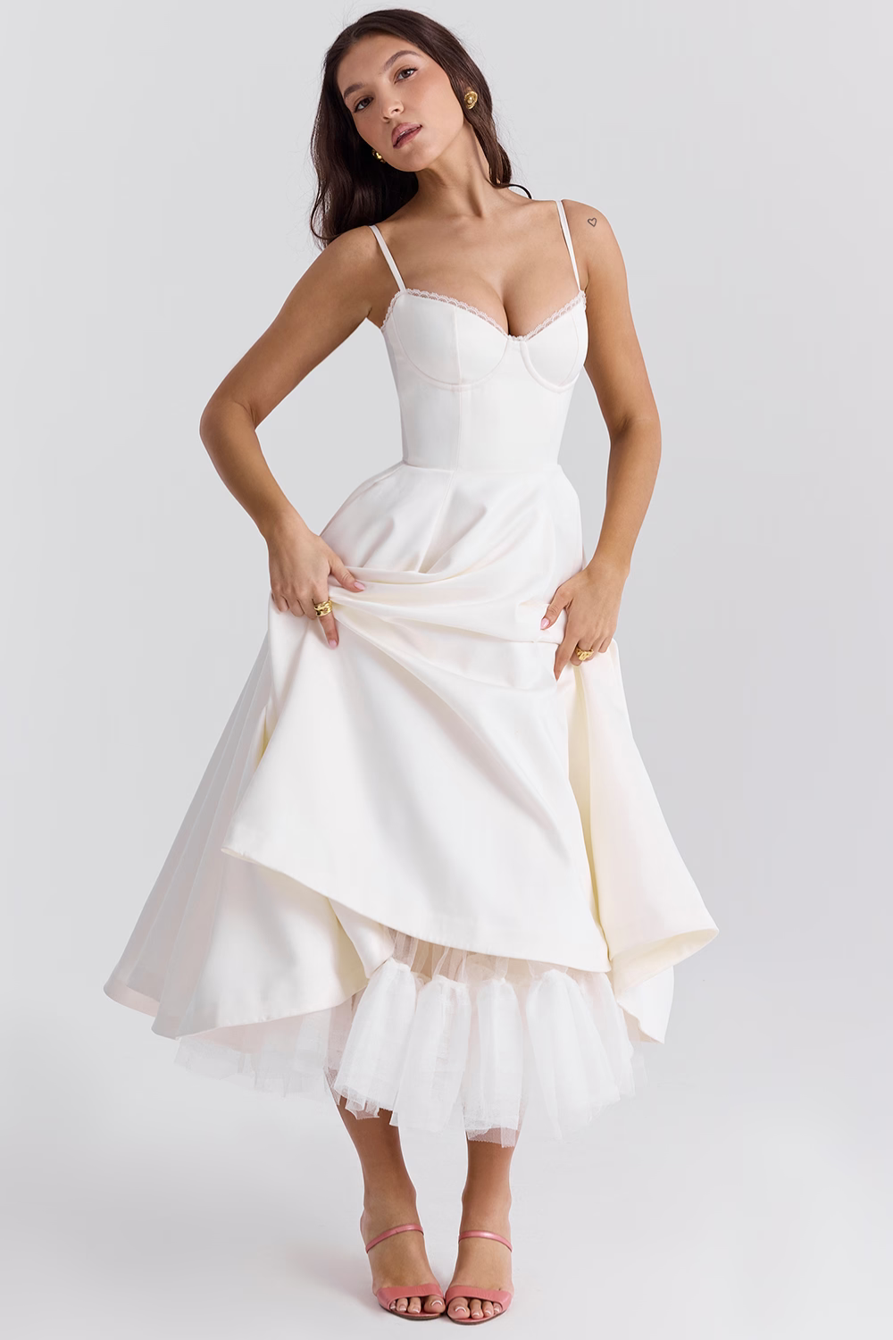 Addison | Robe midi décontractée à double couche pour le quotidien