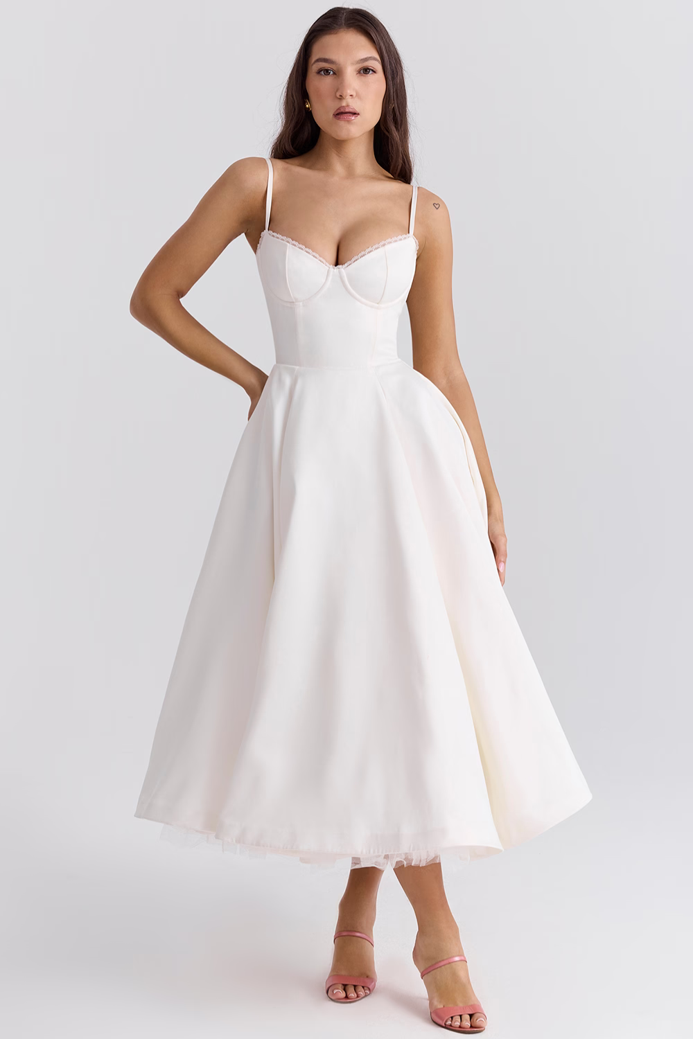 Addison | Robe midi décontractée à double couche pour le quotidien