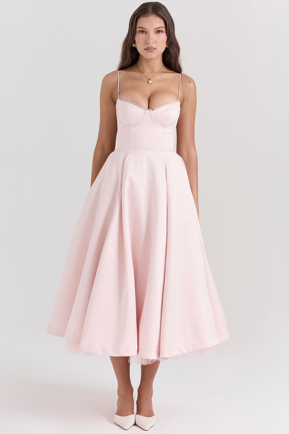 Addison | Robe midi décontractée à double couche pour le quotidien