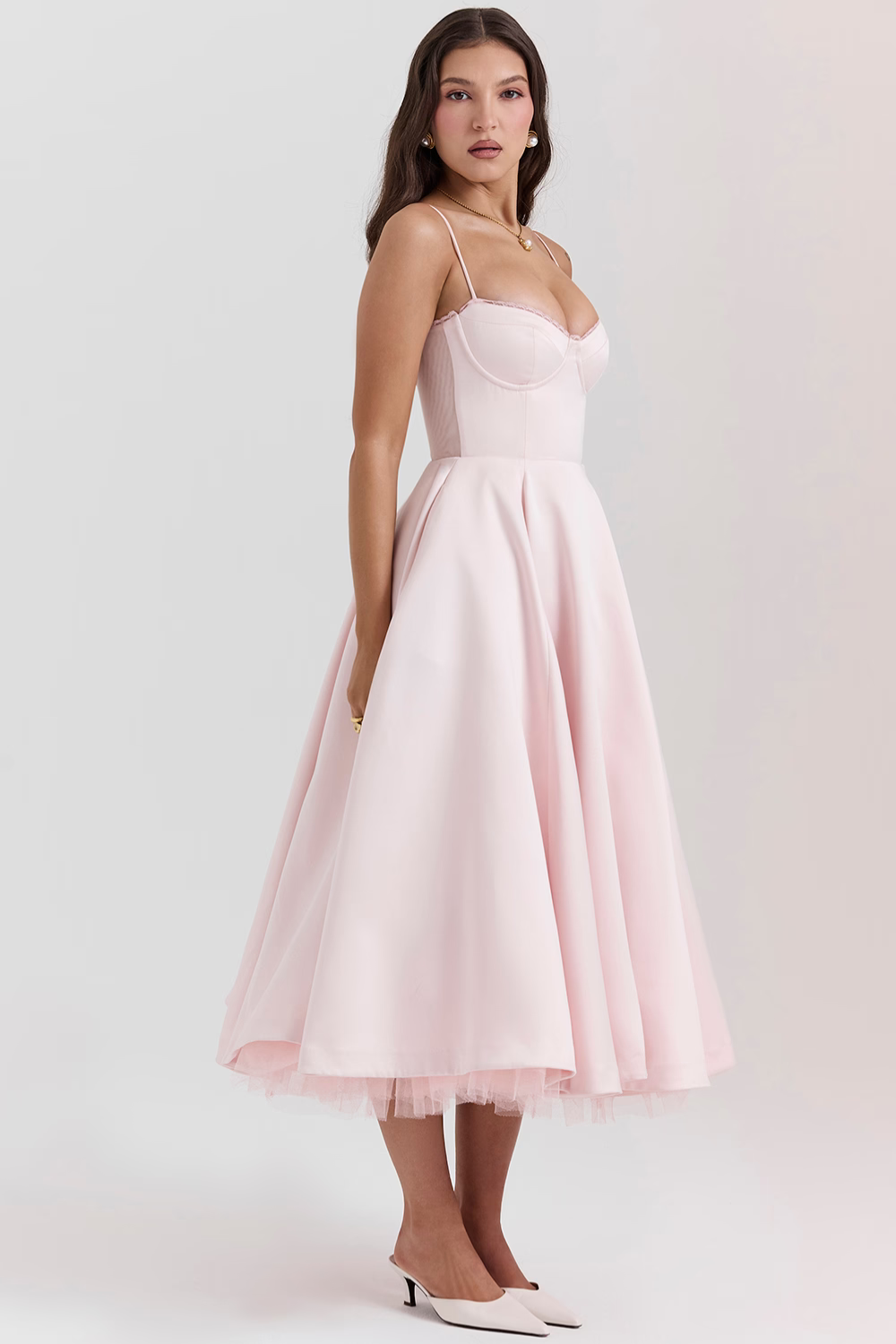 Addison | Robe midi décontractée à double couche pour le quotidien
