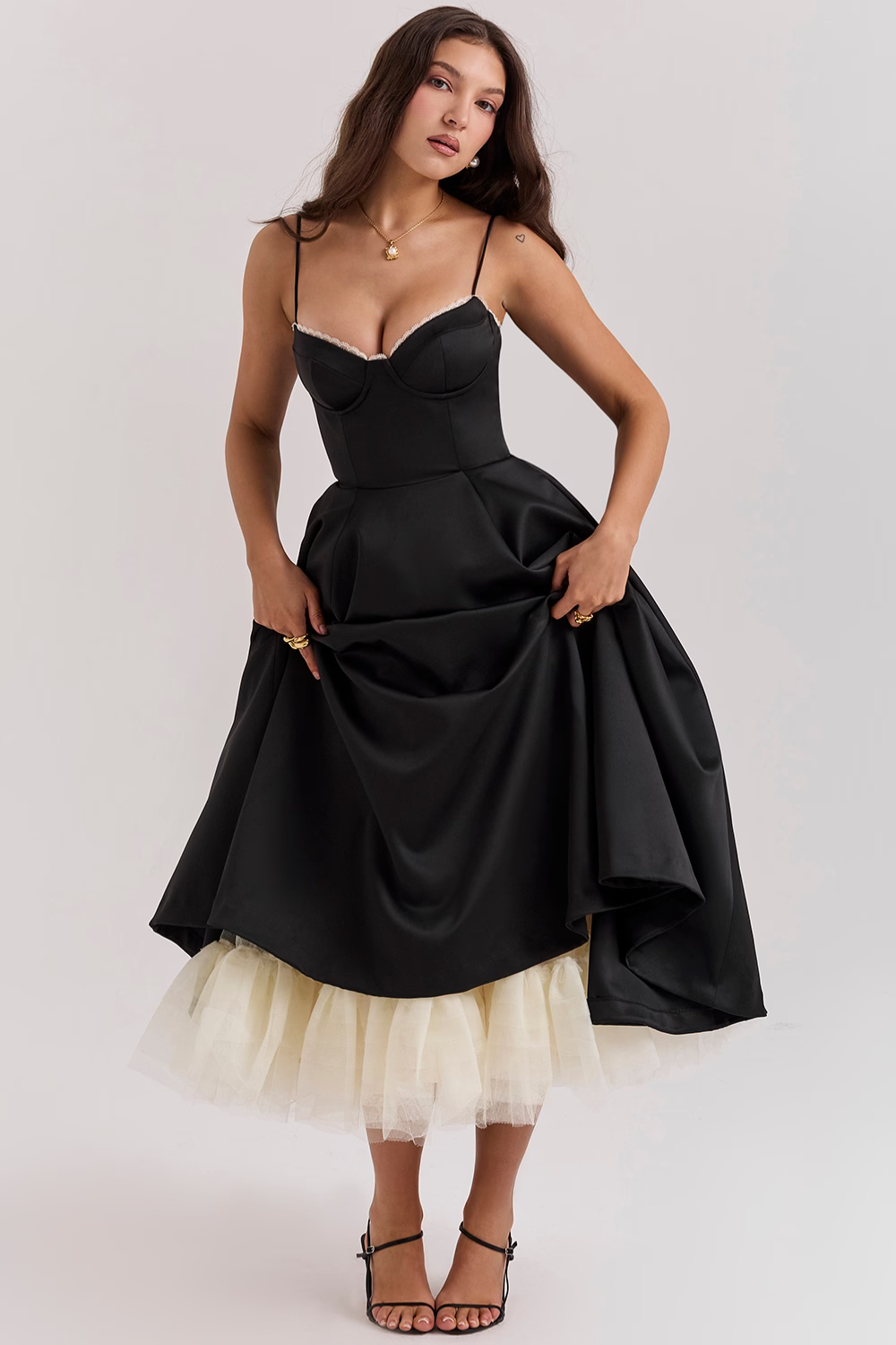 Addison | Robe midi décontractée à double couche pour le quotidien