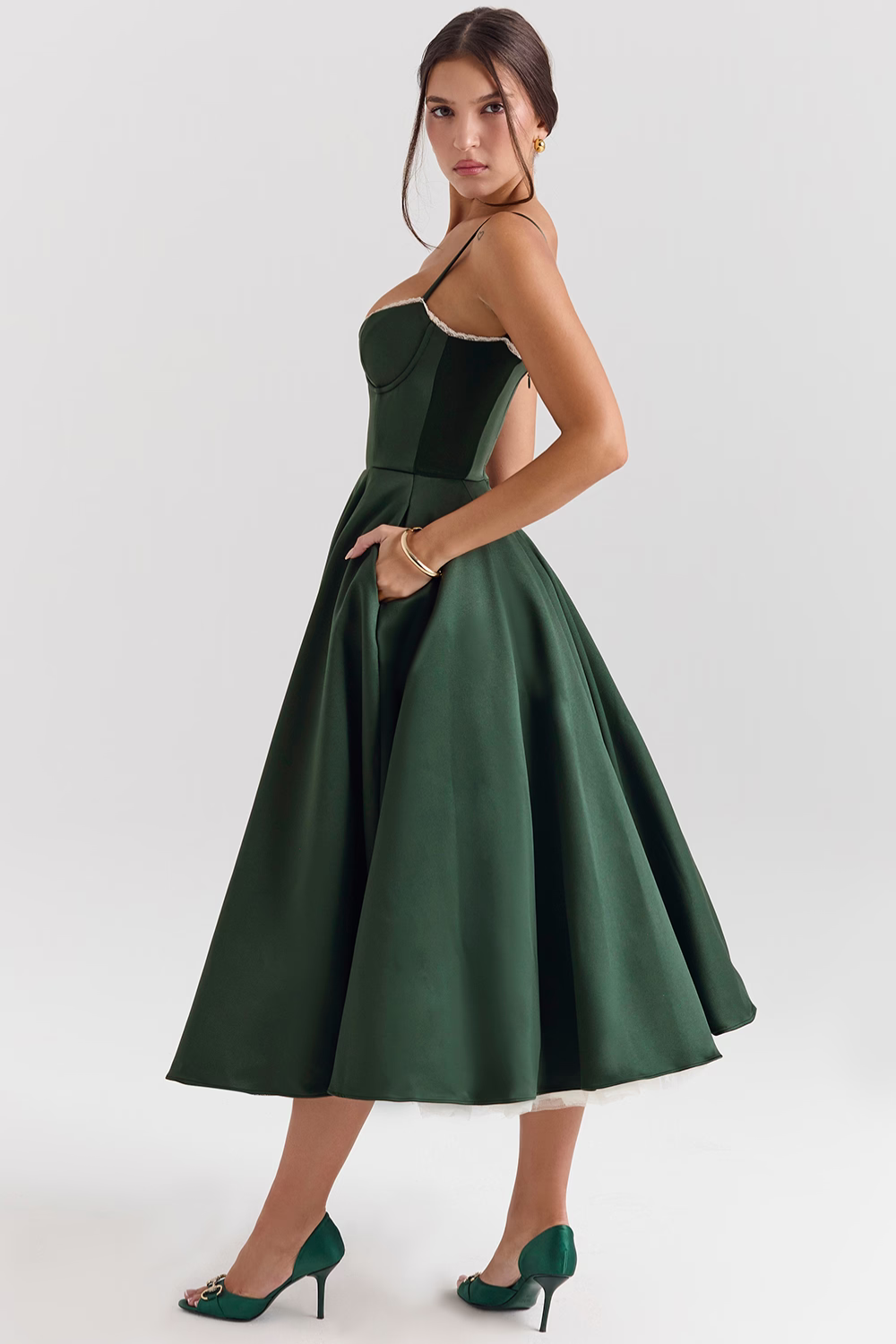 Addison | Robe midi décontractée à double couche pour le quotidien