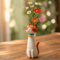 Felina – Vase à fleurs en céramique fait main en forme de chat