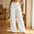 Florenza – Pantalon large pour femme avec accents dorés
