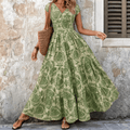 Florenza – Robe maxi florale smockée pour femmes