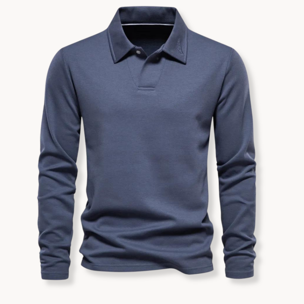 Polo Homme | T-shirt à Manches Longues | Confort Intemporel & Style Élégant