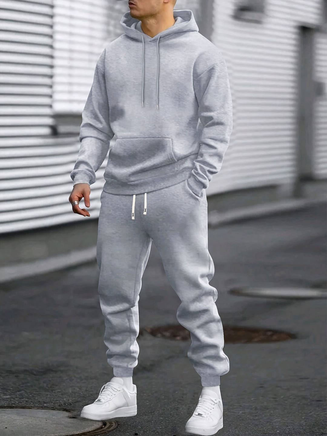 Ensemble de Sport pour Homme | Sweat à Capuche & Pantalon de Jogging | Confortable & Respirant | Printemps & Automne