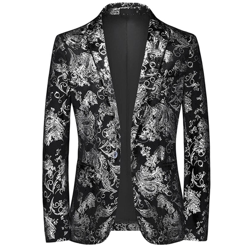 Blazer pour Hommes SilverLine – Blazer Imperméable avec Accents Argentés