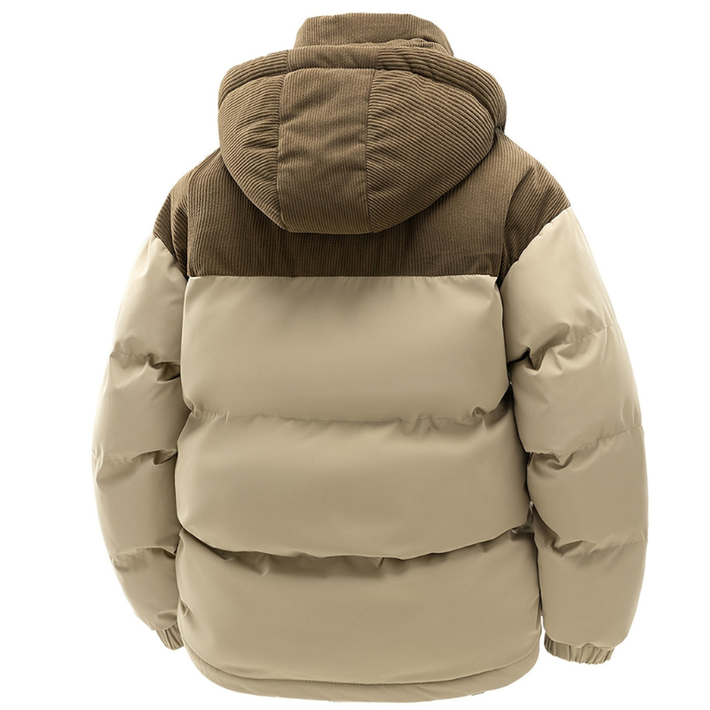 Veste d'Hiver Homme | Veste Matelassée avec Capuche | Chaude & Coupe-Vent