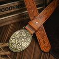 Ceinture pour hommes de style western – Ceinture en cuir vegan avec une boucle en métal robuste