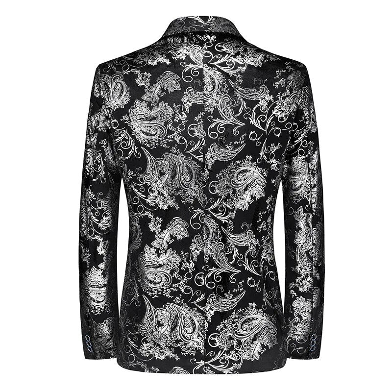 Blazer pour Hommes SilverLine – Blazer Imperméable avec Accents Argentés