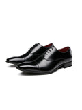 Chaussures à lacets pour hommes | Cuir véritable | Fini poli & Design classique | Formel & Confortable