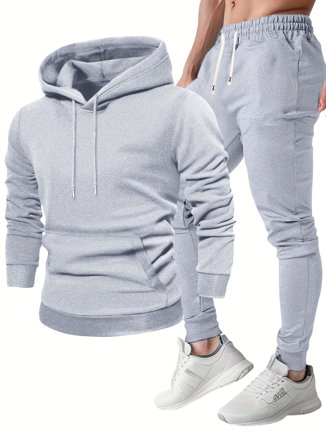 Ensemble de Sport pour Homme | Sweat à Capuche & Pantalon de Jogging | Confortable & Respirant | Printemps & Automne