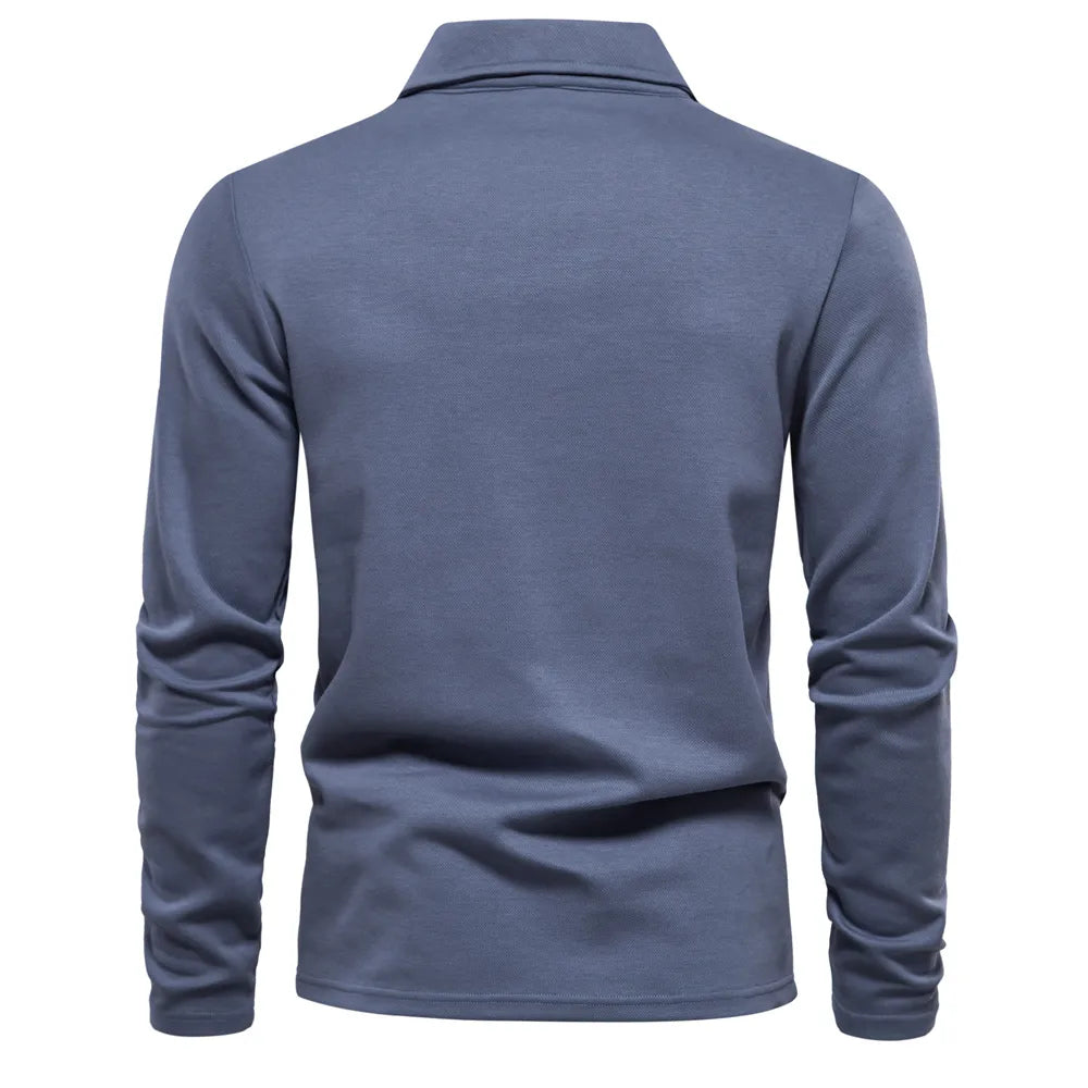 Polo Homme | T-shirt à Manches Longues | Confort Intemporel & Style Élégant