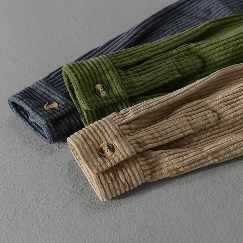 Chemise en velours côtelé Heren | Rétro & Tendance | Épais & Confortable