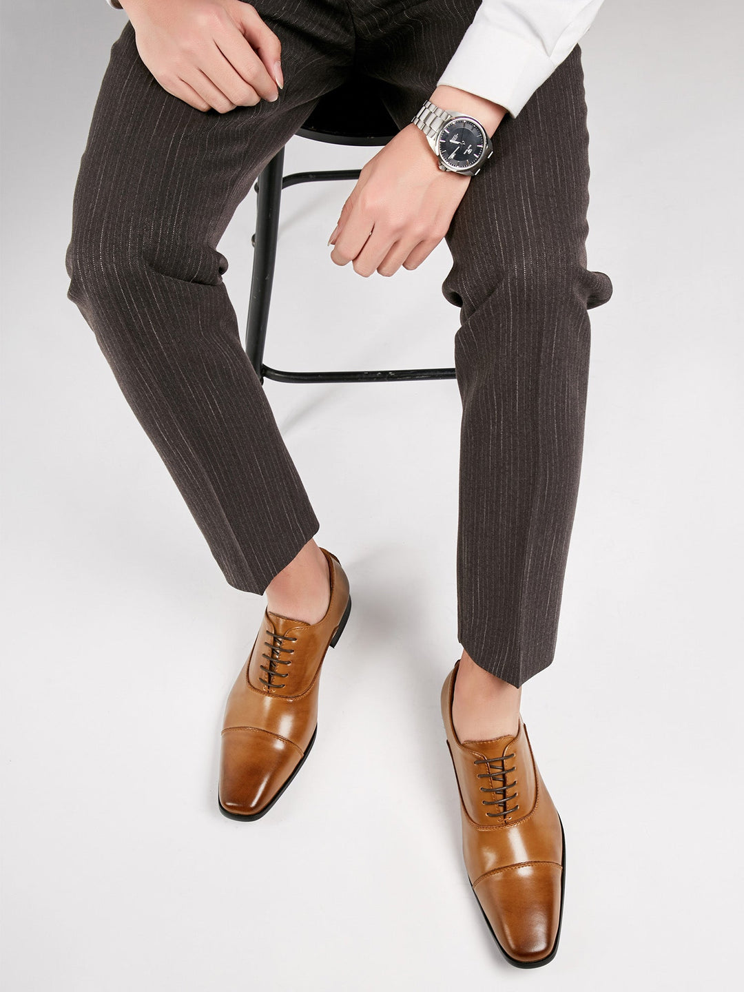 Chaussures à lacets pour hommes | Cuir véritable | Fini poli & Design classique | Formel & Confortable
