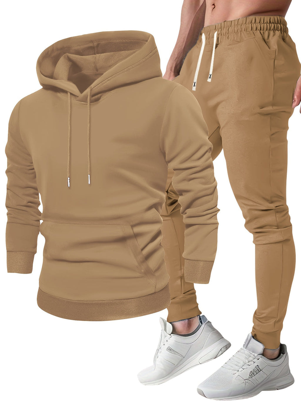 Ensemble de Sport pour Homme | Sweat à Capuche & Pantalon de Jogging | Confortable & Respirant | Printemps & Automne