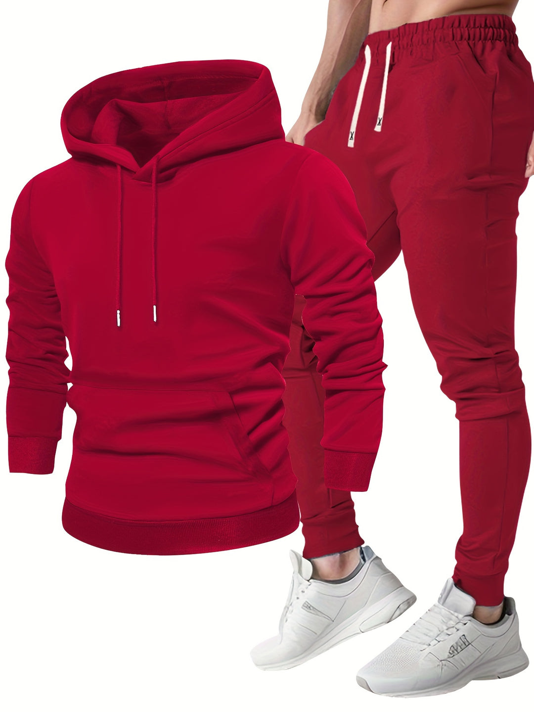 Ensemble de Sport pour Homme | Sweat à Capuche & Pantalon de Jogging | Confortable & Respirant | Printemps & Automne
