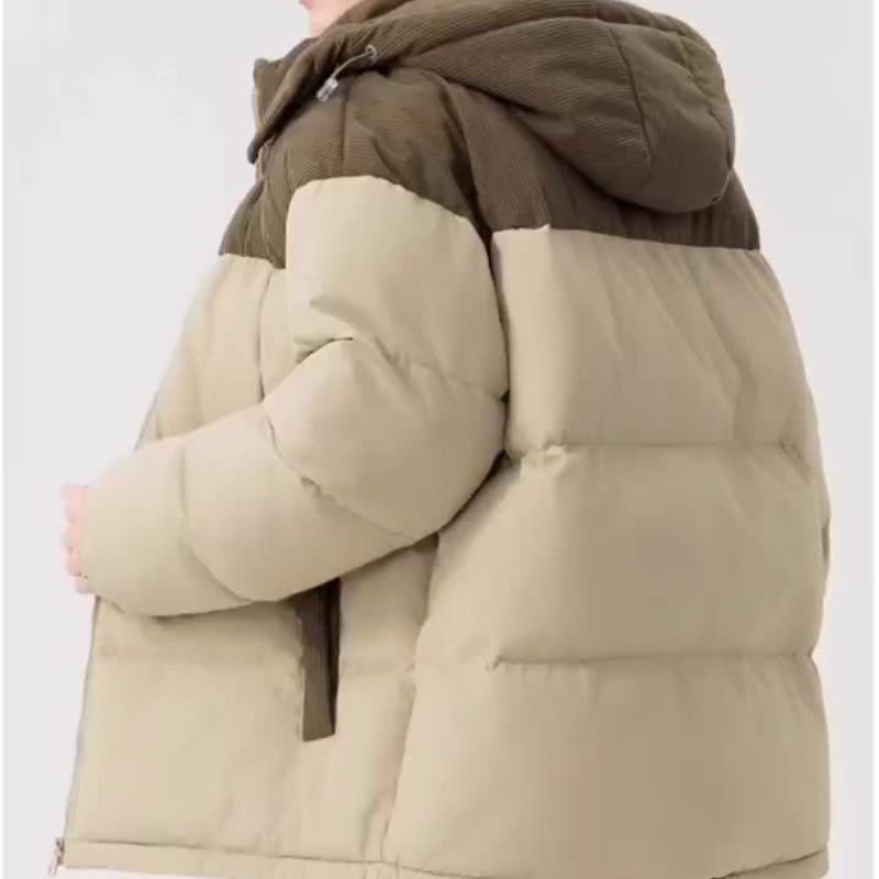 Veste d'Hiver Homme | Veste Matelassée avec Capuche | Chaude & Coupe-Vent