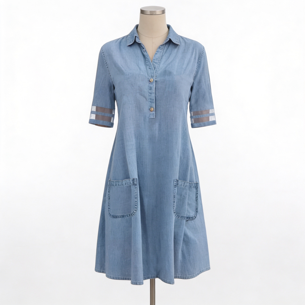 MOREAU LYON | ROBE CHEMISIER EN DENIM CLASSIQUE POUR FEMMES