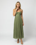 EB | Robe Midi Sans Manches Avec Bustier En Tulle Plissé