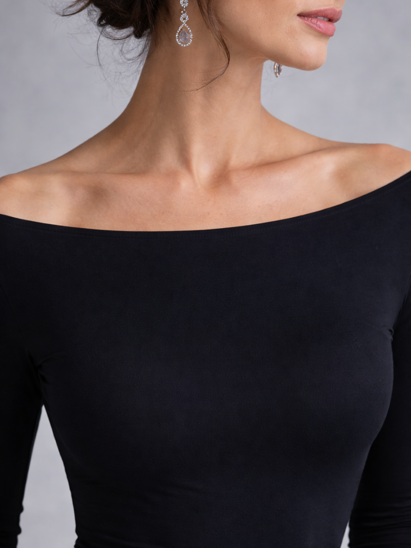 Maris | Robe Maxi à Manches Longues Drapée