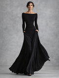 Maris | Robe Maxi à Manches Longues Drapée