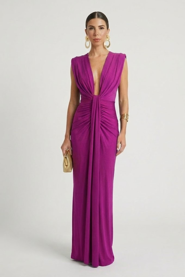 Robe Maxi Femme avec Forme Élongée