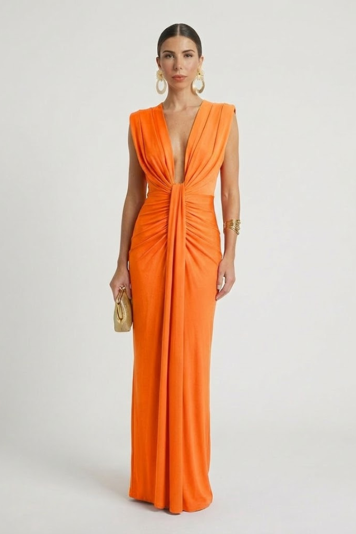 Robe Maxi Femme avec Forme Élongée