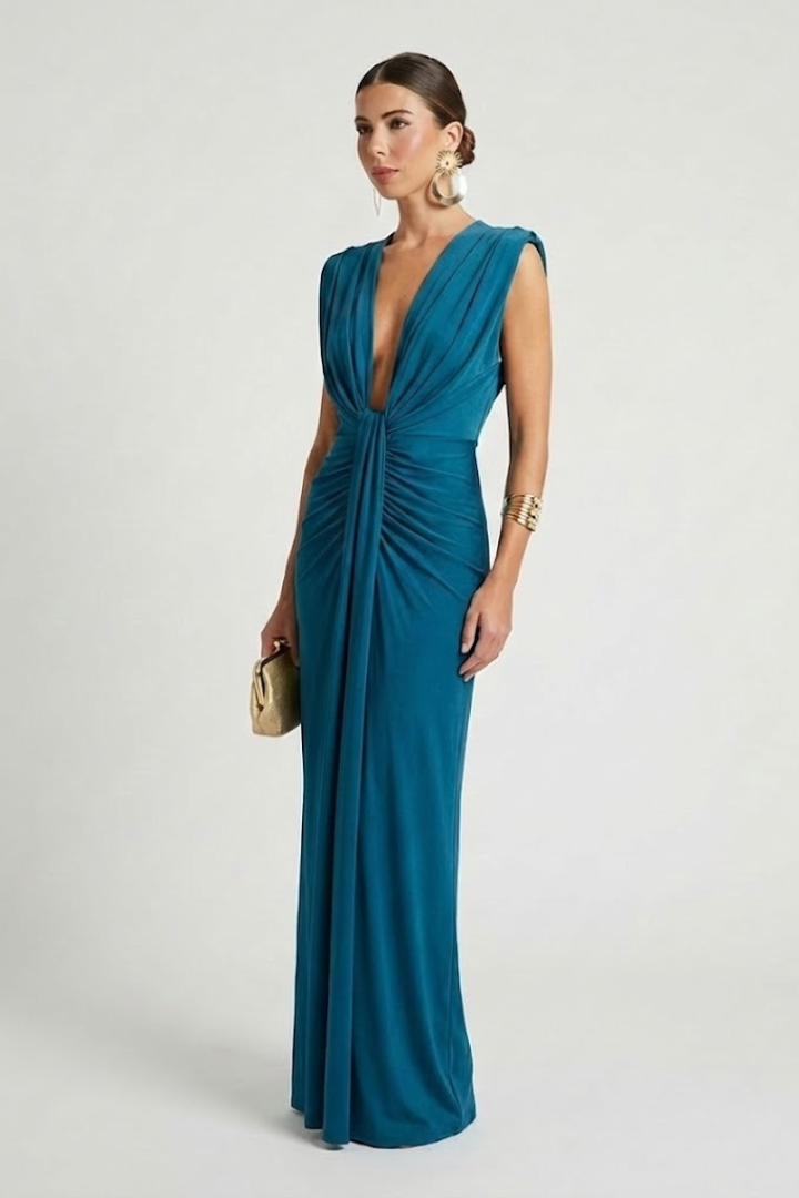 Robe Maxi Femme avec Forme Élongée