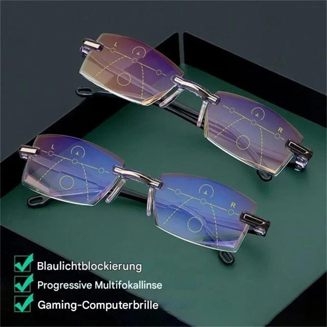 Lunettes avec filtre à lumière bleue et verres progressifs – VisionGuard