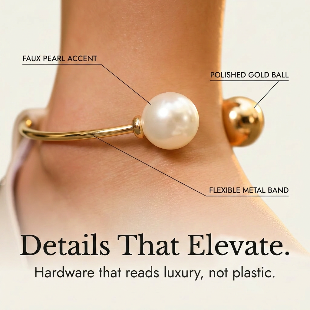 Lunabow – Sandales plates avec nœud et bracelet de cheville en perles