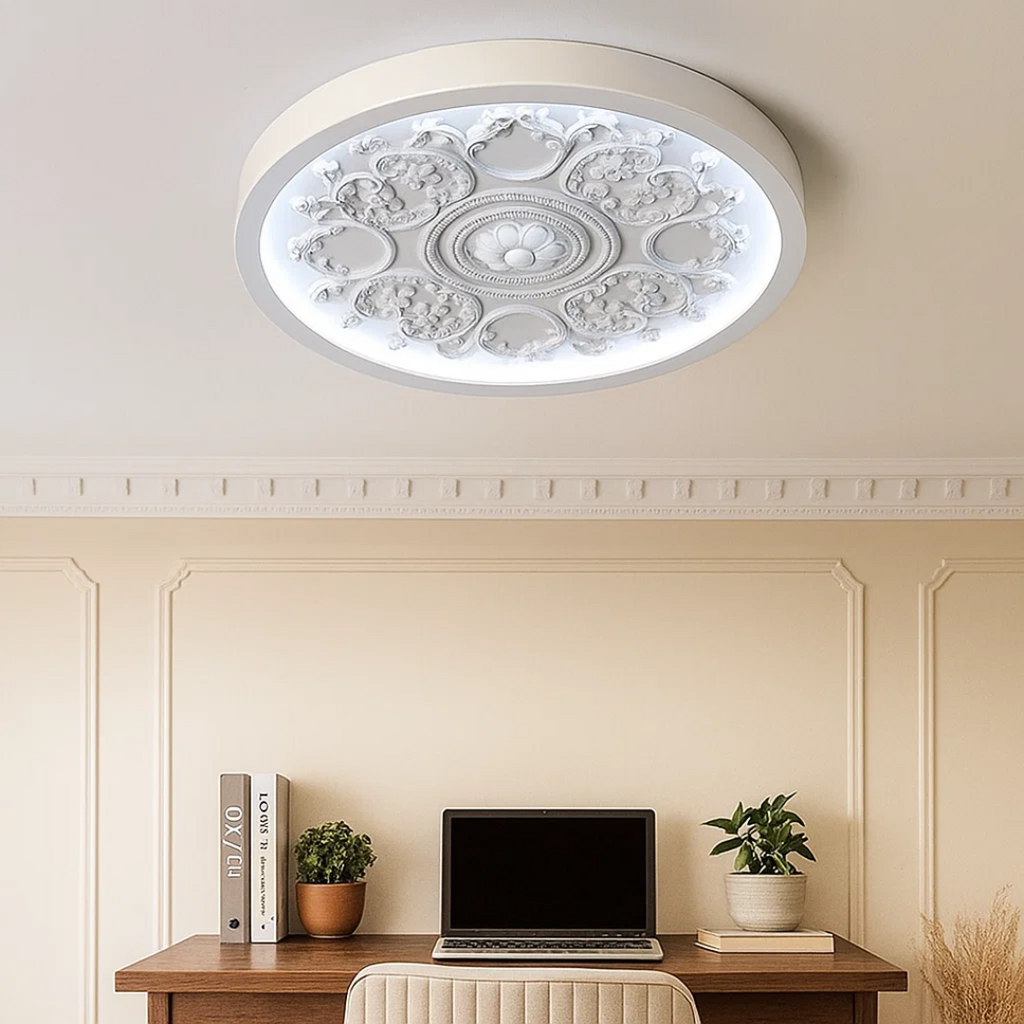 GlowMira | Lampe de plafond moderne en résine avec couleur de lumière variable