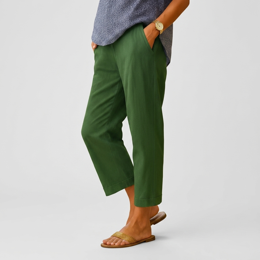 Pantalon Léger d’Été Femme Coupe Ample Respirant Style Décontracté