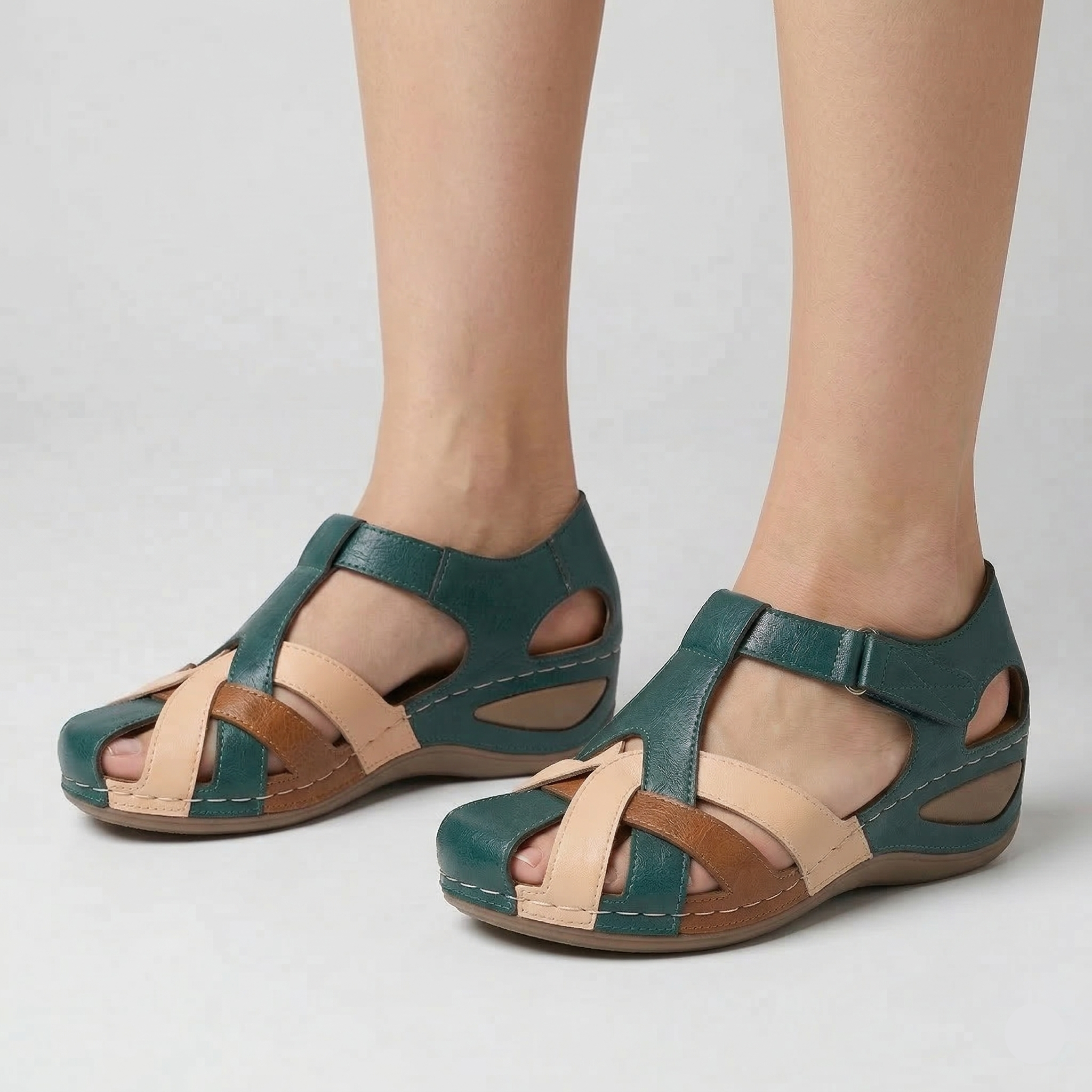 Sandales Femme Orthopédiques Confort Soutien Bout Ouvert