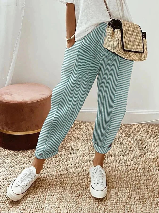Klara™ - Pantalon Rayé