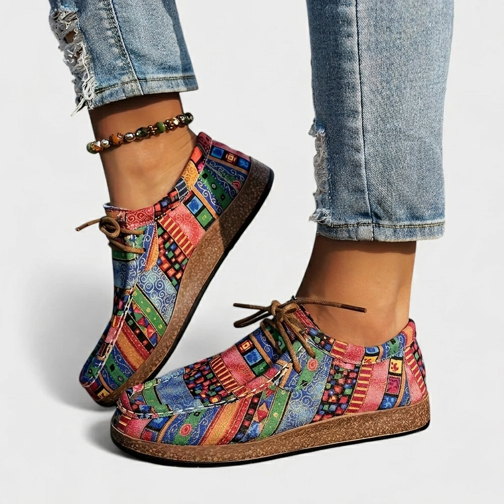 Baskets Femme Orthopédiques Colorées Chaussures Confortables de Marche