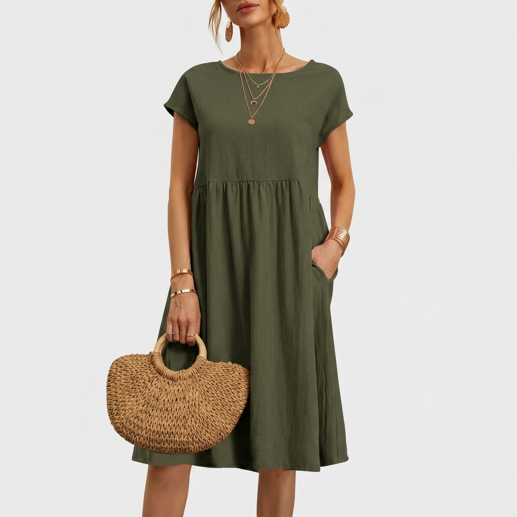 Robe Femme Élégante Été Robe Midi Légère Décontractée pour Occasions Spéciales