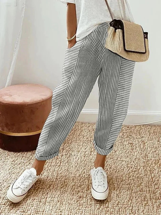 Klara™ - Pantalon Rayé