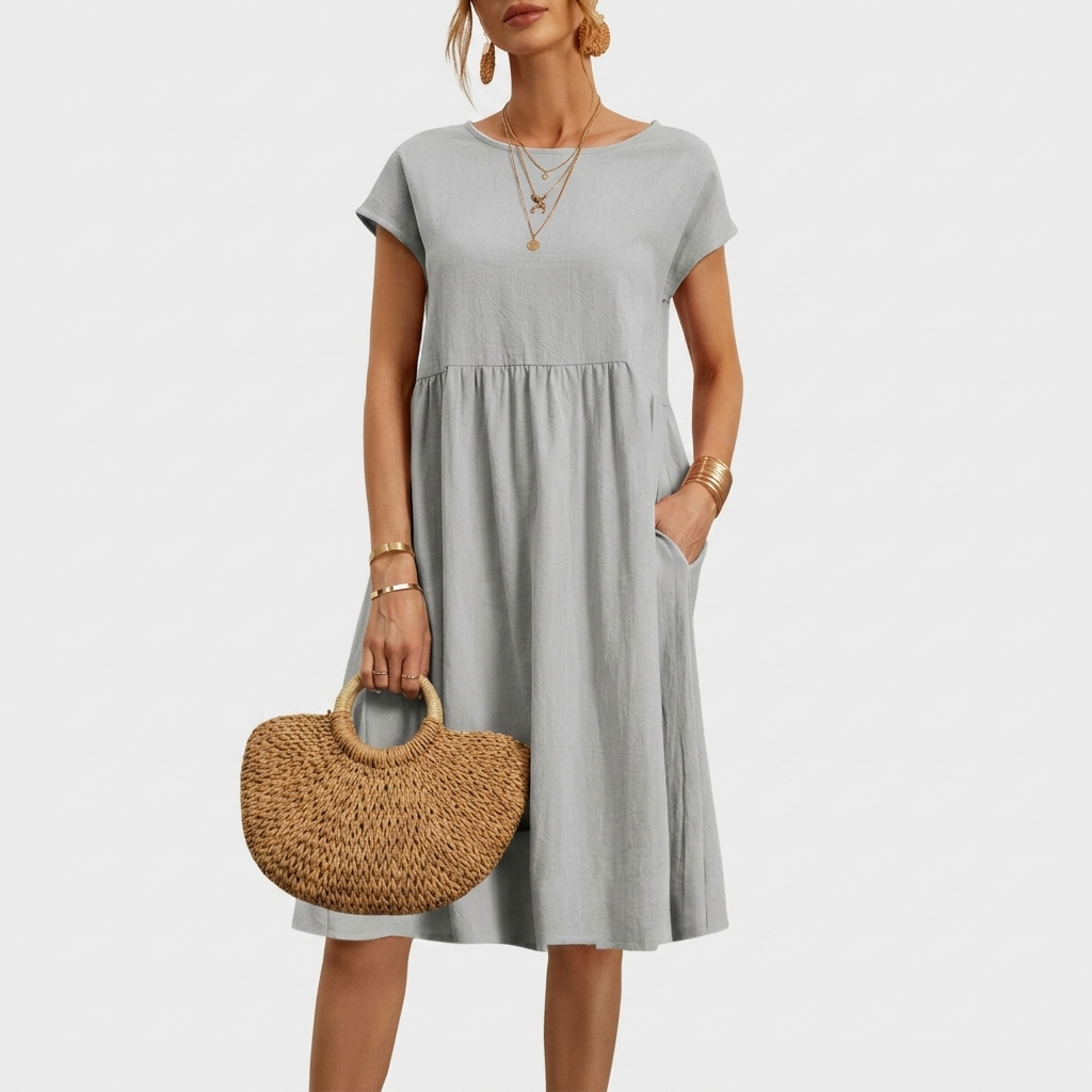 Robe Femme Élégante Été Robe Midi Légère Décontractée pour Occasions Spéciales