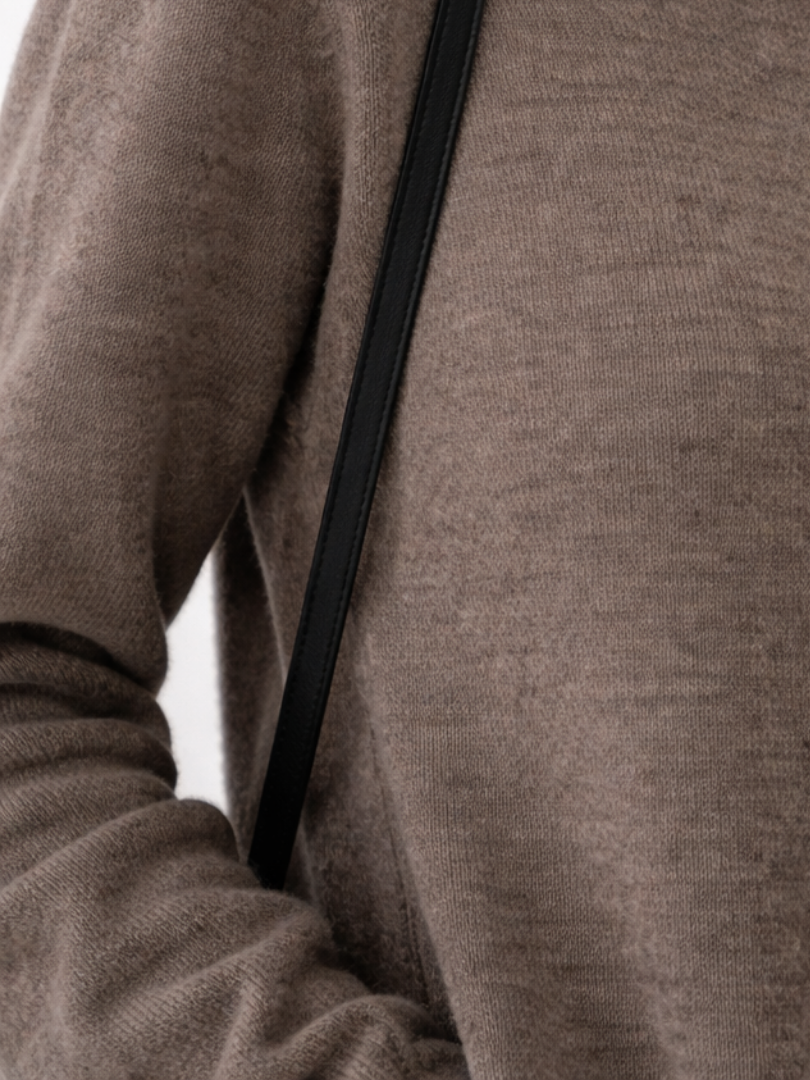 Lena | Robe maxi tricot col roulé décontractée