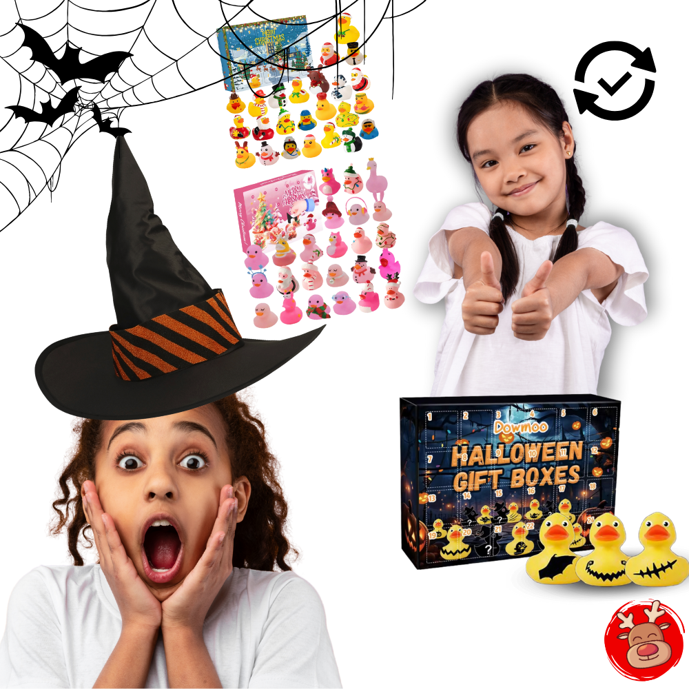 Calendrier de l'Avent Canard – Thème Halloween & Noël avec Surprises