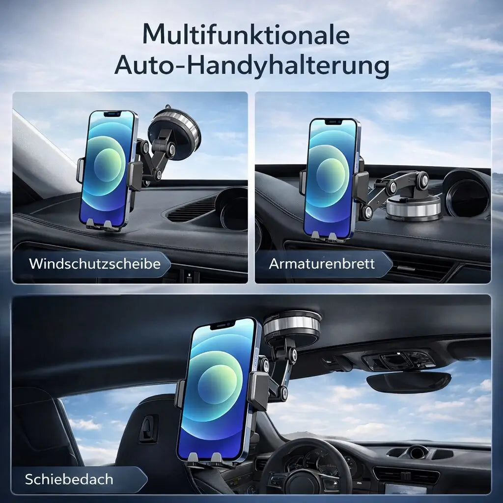 Support de téléphone pour voiture | Support de téléphone avec ventouse & rotation à 360° | LuxGrip
