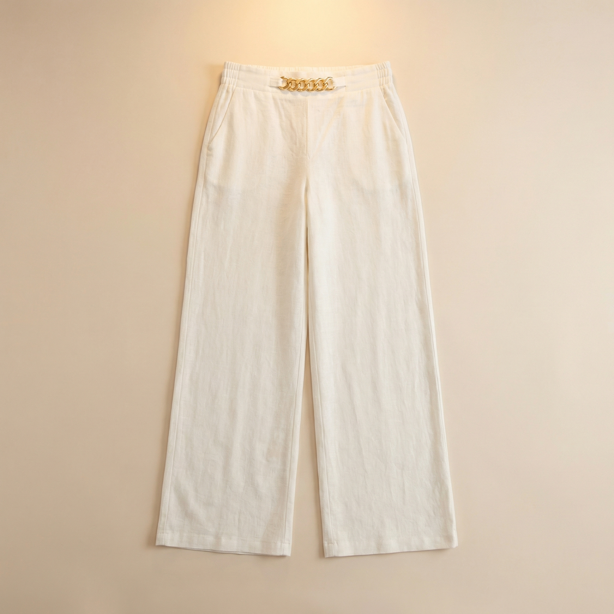 Florenza – Pantalon large pour femme avec accents dorés